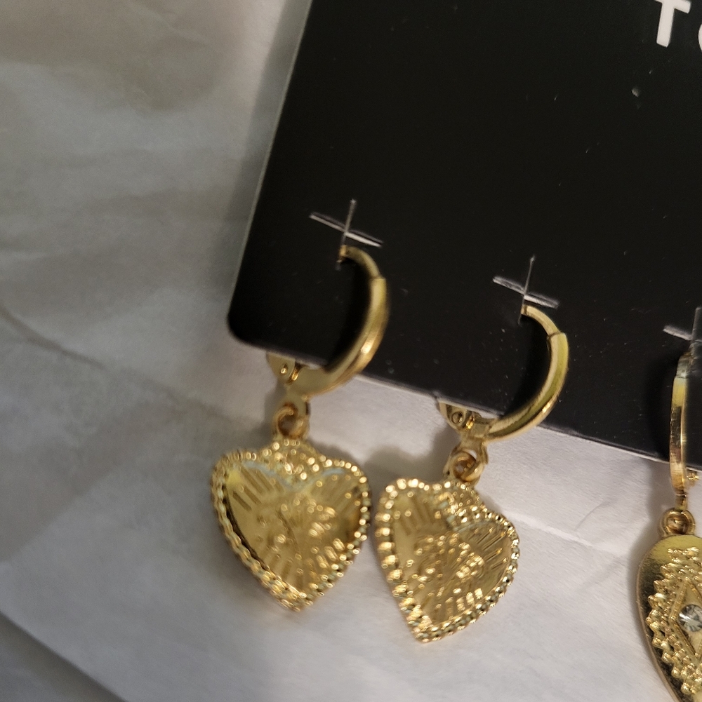 TORRID Gold Western Dangle Hoop Set, 3 Pair NEW - Picture 2 of 4